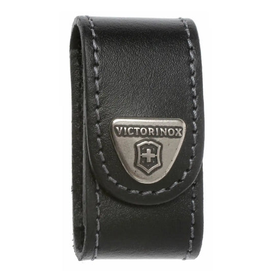 Victorinox Leather Belt Pouch For Swiss Army Pocket Knife (for Mini Champ) - Black