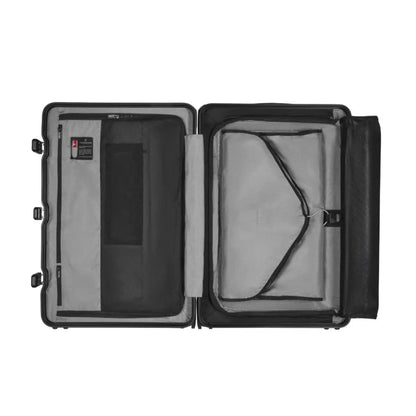 Zipped divider wall and removable suiter with hanger