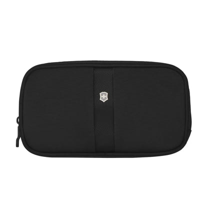 Stores and organizes travel-size toiletries