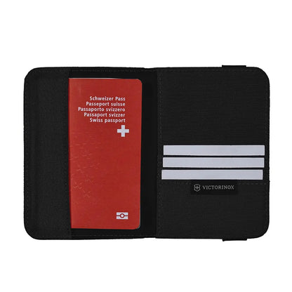 Holds passport, ID and credit cards