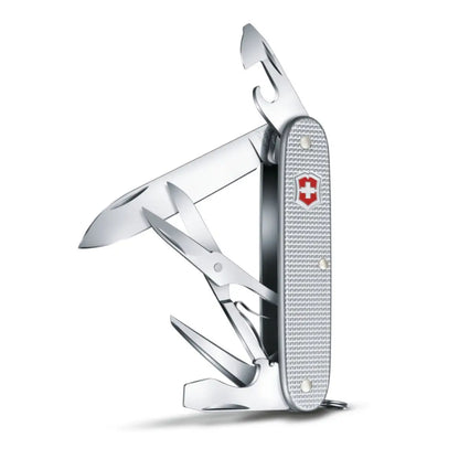 Swiss made pocket knife with 9 functions and high-grade Alox scales