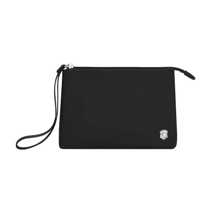 Removable go-to pouch doubles as a wristlet clutch