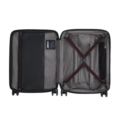 X-shaped compression straps cover a greater surface area to keep folded items secure