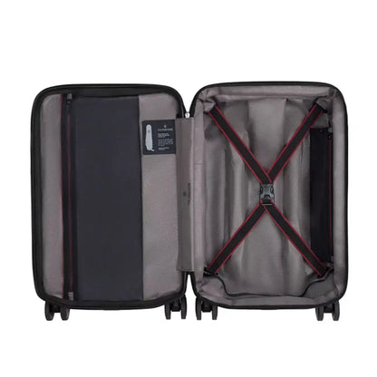 Zippered mesh divider wall stretches for easy packing