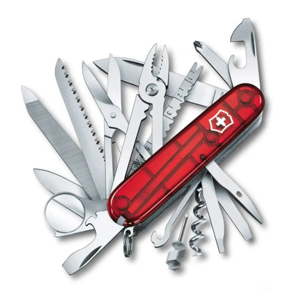 Victorinox Swiss Champ Swiss Army Knife - Translucent Red