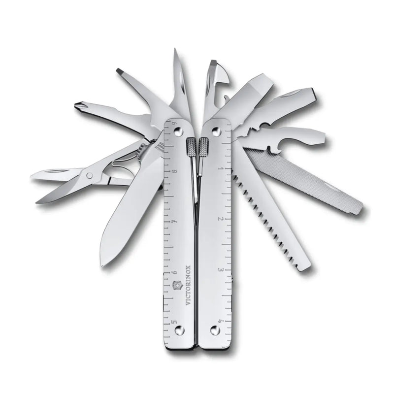 Swiss made multi-tool with 26 lockable functions