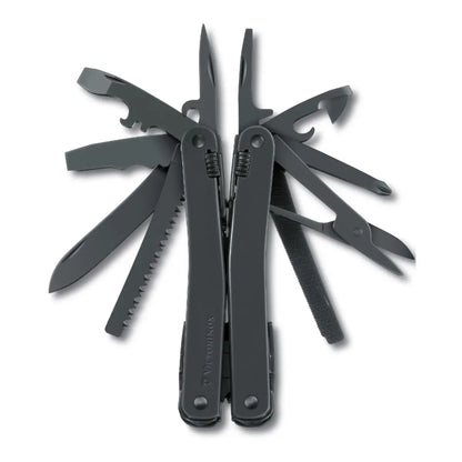 Swiss made multi-tool with 27 lockable tools