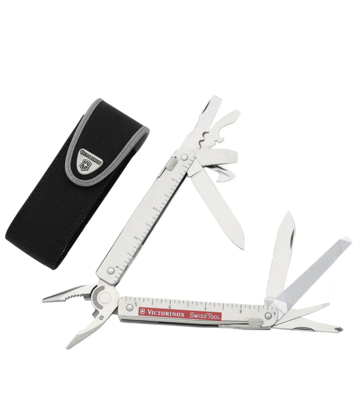 Victorinox SwissTool - Swiss Army Knife with Nylon Pouch - Stainless Steel
