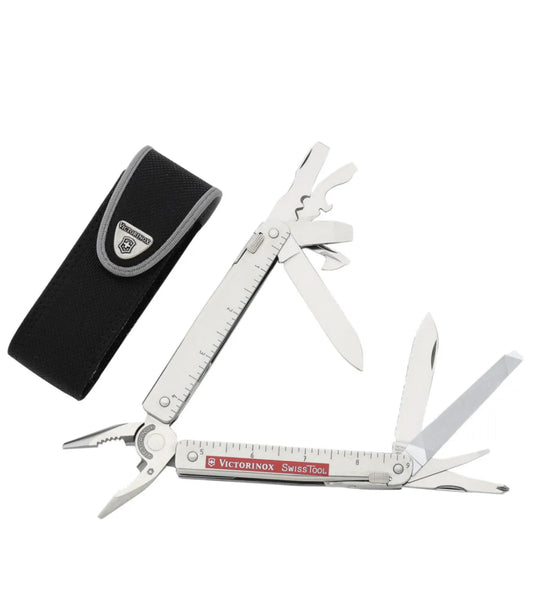 Victorinox SwissTool - Swiss Army Knife with Nylon Pouch - Stainless Steel