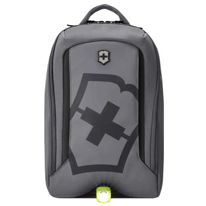 Bicycle light attachment on the base of the backpack