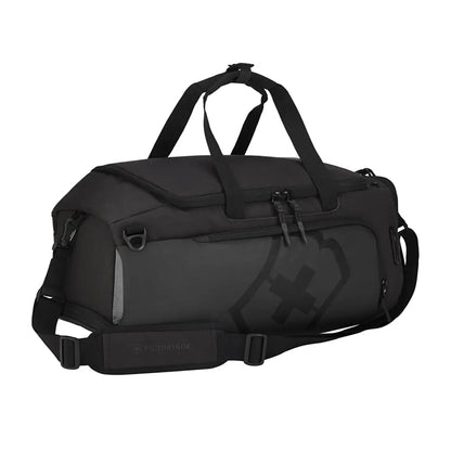 Double carry handles and removable, adjustable shoulder strap