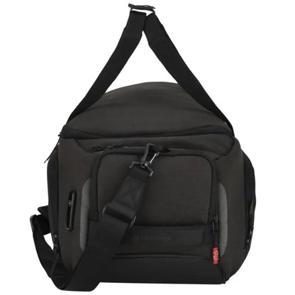 Double carry handles and removable, adjustable shoulder strap