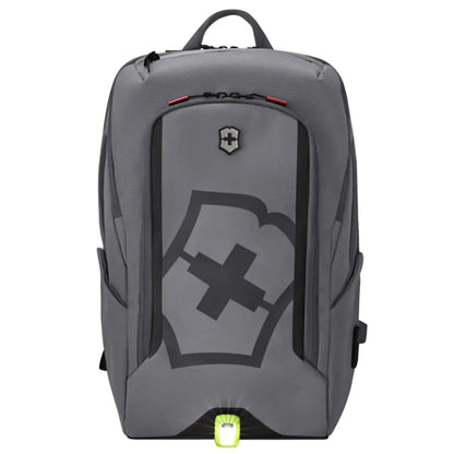 Bicycle light attachment on the base of the backpack