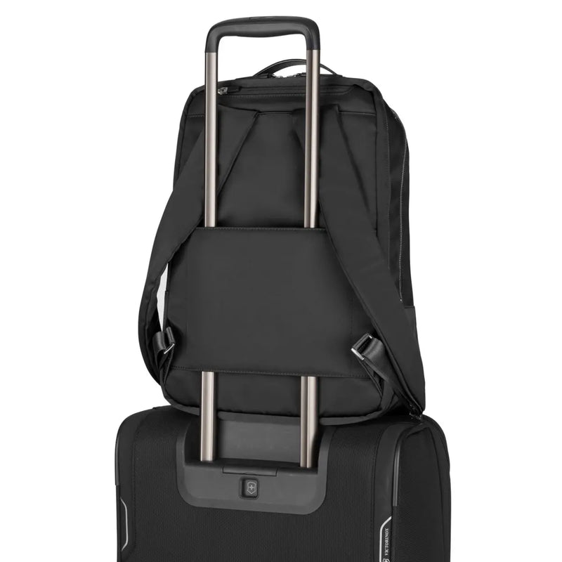 Luggage sleeve on back (Luggage sold separately)