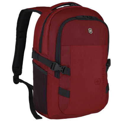 Side compression straps stabilise the bag when it is heavy