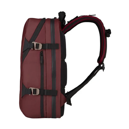 Two vertical zip side pockets are ideal for a water bottle and can be accessed via the exterior or interior of the bag