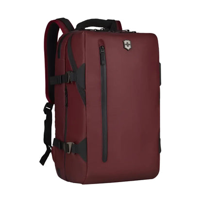 Vertical front zip pocket for quick access