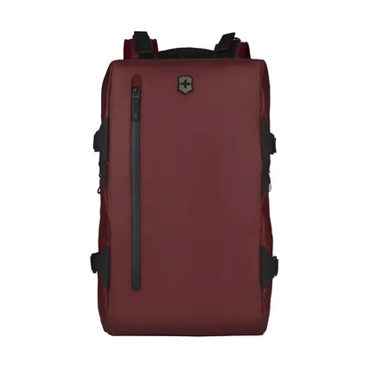 Vertical front zip pocket for quick access