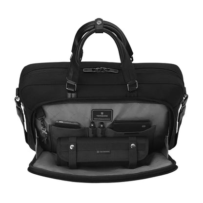 Removable compact tri-fold essentials organiser features pockets, storage slots and accessory loops