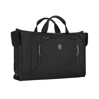 Compact, tri-fold suiter easily fits in the overhead compartment and keeps clothing wrinkle-free