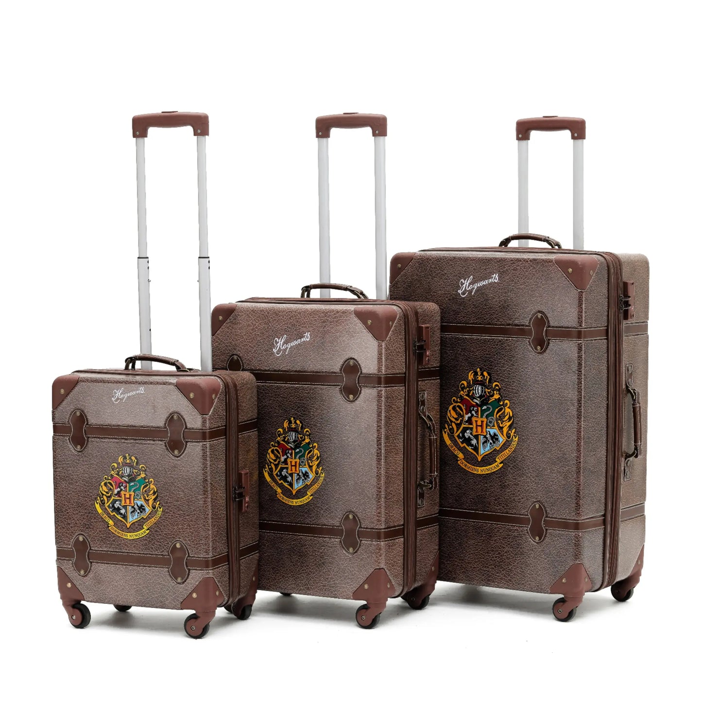 Warner Bros Harry Potter 4 Wheel Trolley Case - Set of 3 (Small, Medium and Large)