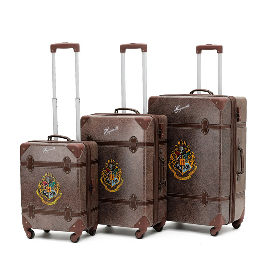 Warner Bros Harry Potter 4 Wheel Trolley Case - Set of 3 (Small, Medium and Large)