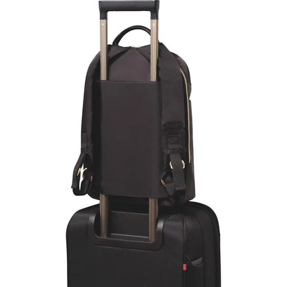 Rear pocket unzips to become a Pass-Thru trolley sleeve for easy travel with wheeled luggage