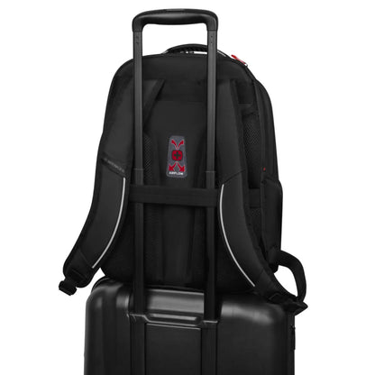 Luggage sleeve on the rear of the bag (luggage not included)