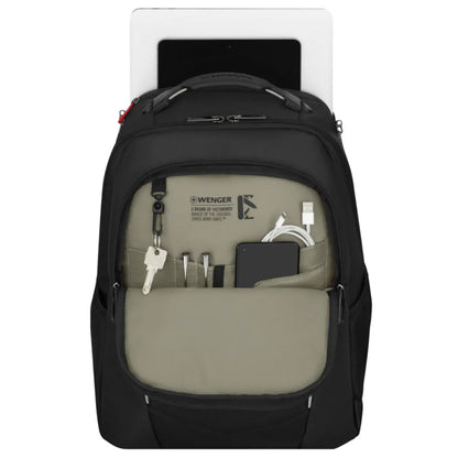 Laptop and tablet compartment at rear of bag
