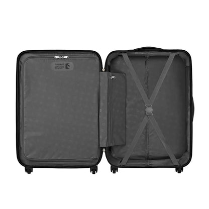 Compression straps and zippered divider