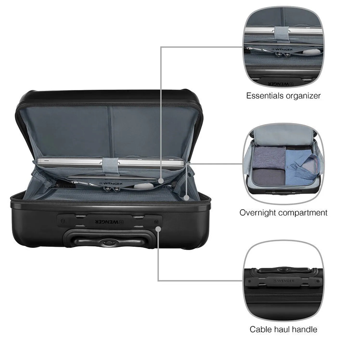 Wenger Amplix Wheeled 15.6’’ Laptop Case - Black