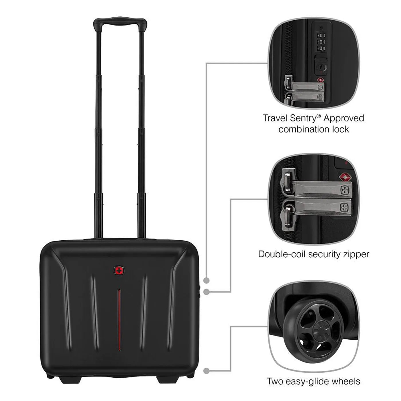 Wenger Amplix Wheeled 15.6’’ Laptop Case - Black