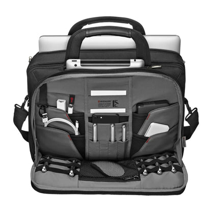 SmartOrg organizer with large zip opening keeps items like cords, chargers and business cards neat and accessible