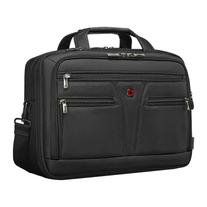 Expandable main compartment provides extra storage space