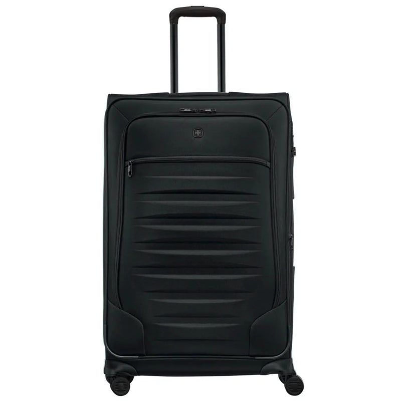 Wenger Checklite Softside Expandable 4-Wheel Suitcase Set of 3 - Black (Small Medium and Large)