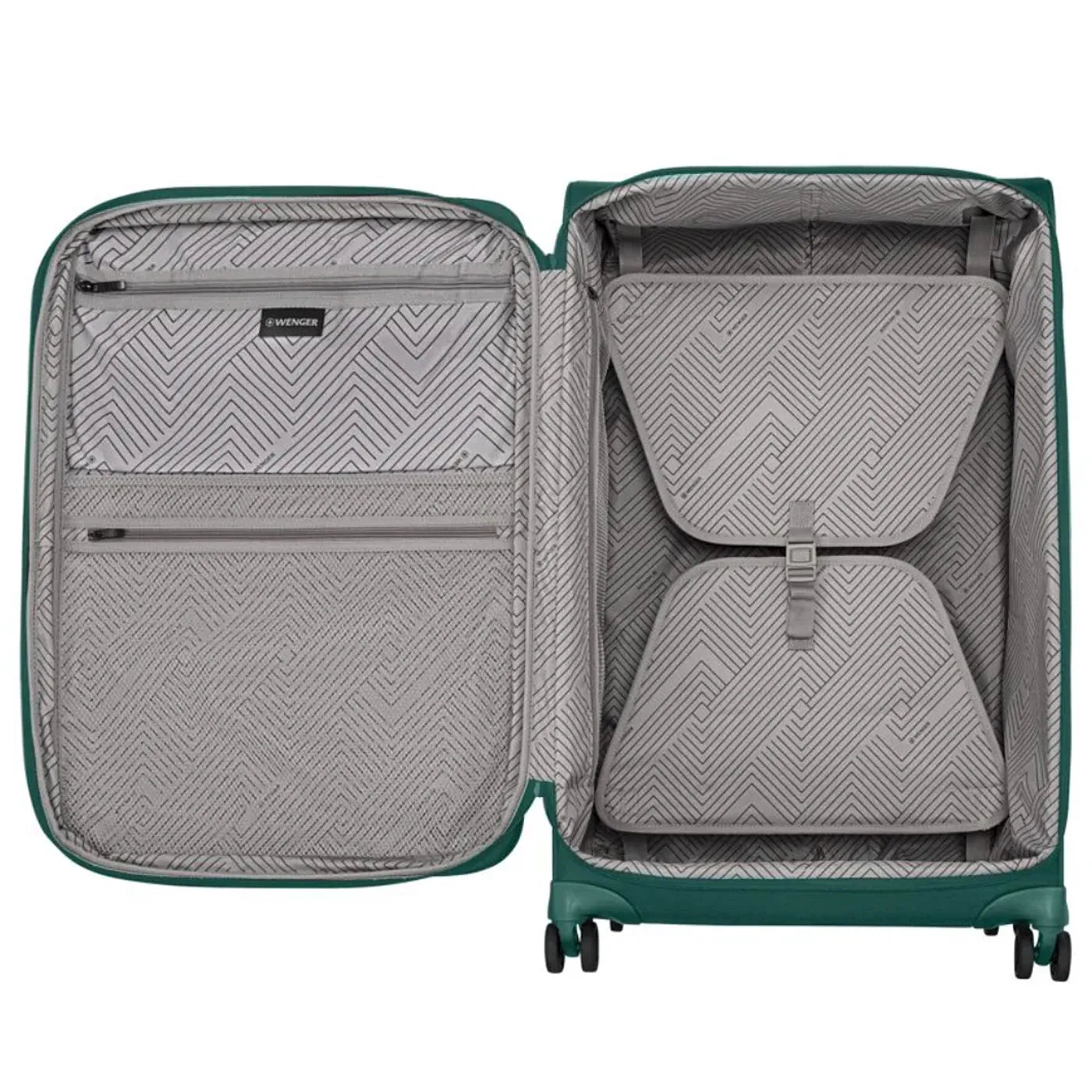 Wenger Checklite Softside Expandable 4-Wheel Suitcase Set of 3 - Green (Small Medium and Large)