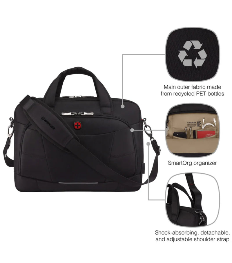 Wenger Icons Altair 14’’ - 16’’ Laptop Brief with Tablet Pocket - Black