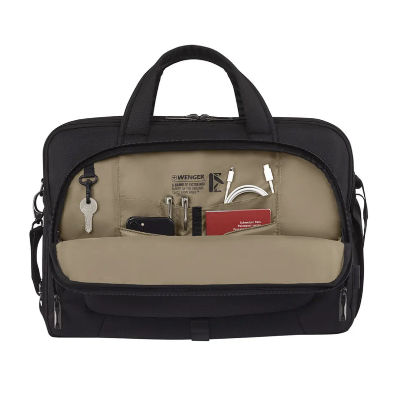 Wenger Icons Meteor 16’’ - 17’’ Laptop Brief with Tablet Pocket - Black