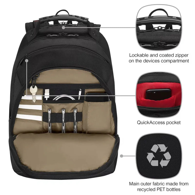 Wenger Legacy Black Series 16’’ Laptop Backpack - Black