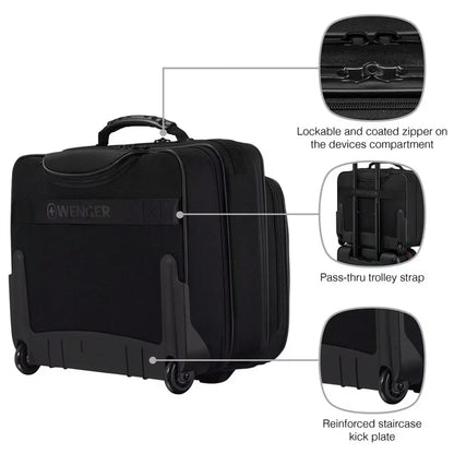 Wenger Legacy Black Series Wheeled 15.6’’ Laptop Case - Black