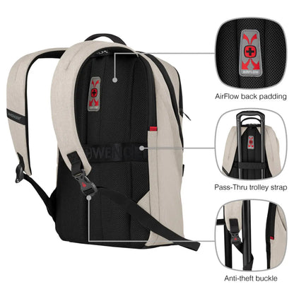 Wenger MX Light 16’’ Laptop Backpack with Tablet Pocket - Sand