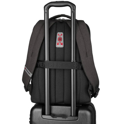Pass-Thru trolley strap slides over the handle of wheeled luggage for easy travel with multiple bags