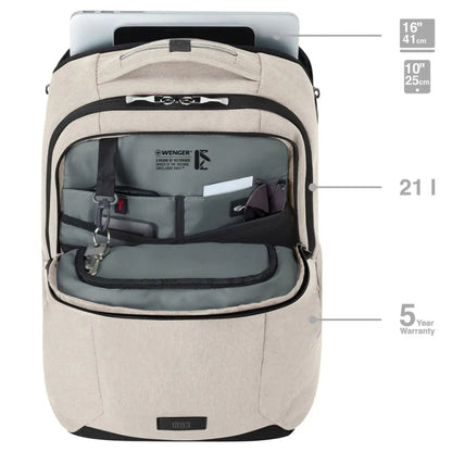 Wenger MX Professional 16’’ Laptop Backpack with Tablet Pocket - Sand