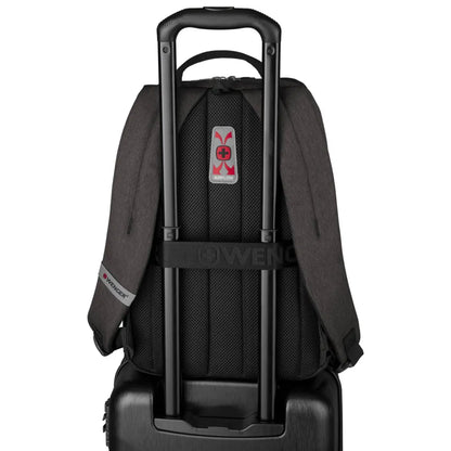 Pass-Thru trolley strap slides over the handle of wheeled luggage for easy travel with multiple bags