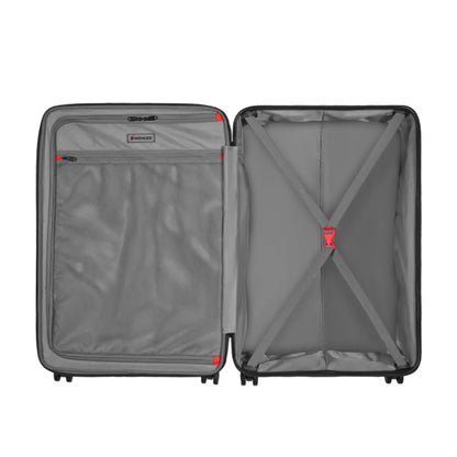 Fully lined with cargo straps and pockets