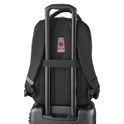 Pass-Thru trolley sleeve slides over the handle of wheeled luggage for easy travel with multiple bags