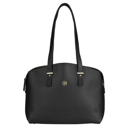 Supple faux leather, with gold hardware offers a sophisticated touch