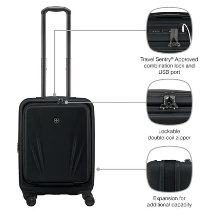 Wenger Skyon 2 Piece Hardside Suitcase Set (Carry-On and Large Size) - Black