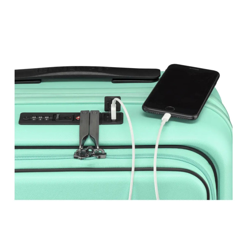 Wenger Skyon 2 Piece Hardside Suitcase Set (Carry-On and Large Size) - Aqua