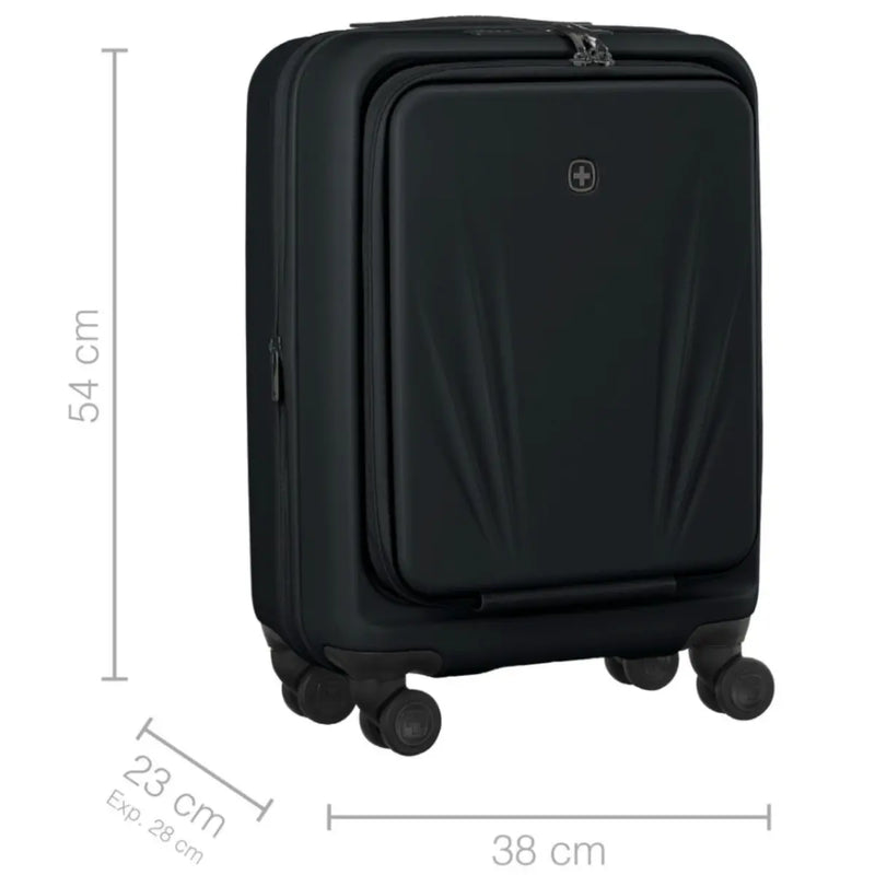 Wenger Skyon 2 Piece Hardside Suitcase Set (Carry-On and Large Size) - Black
